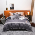 Cotton and washed silk embroidery bedding set